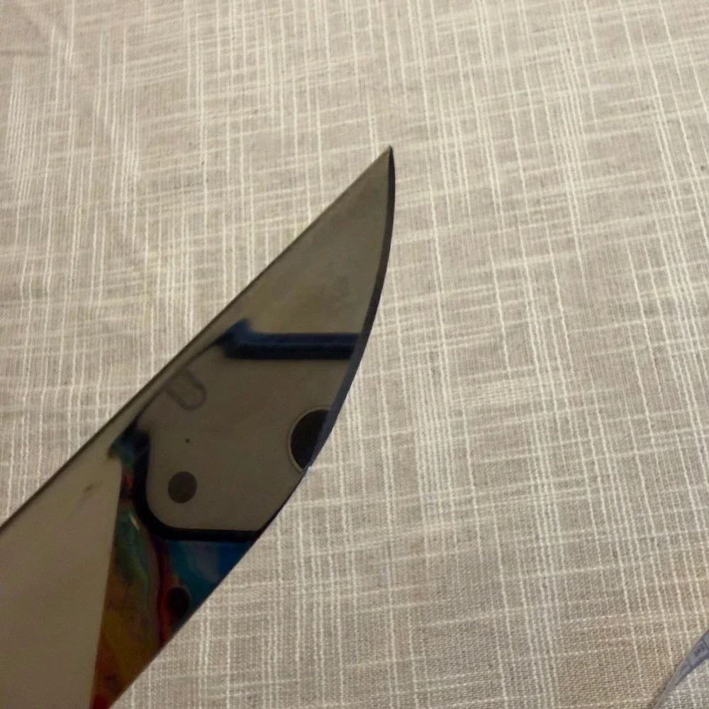 The Pampered Chef Quikut Paring Knife Stainless Steel Black Handle 8 Inch